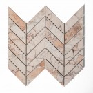 Chevron marmormosaikk Sakura sateng finish 24,1x29,1 thumbnail