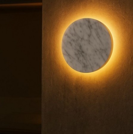 Vegglampe i Bianco Carrara Moon Marmor 